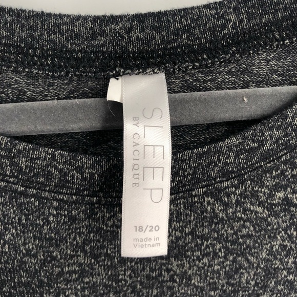 SLEEP BY CACIQUE Long Sleeve Top Lounge Comfy Spellout Logo Stretch Plus Size 18 - Picture 5 of 8